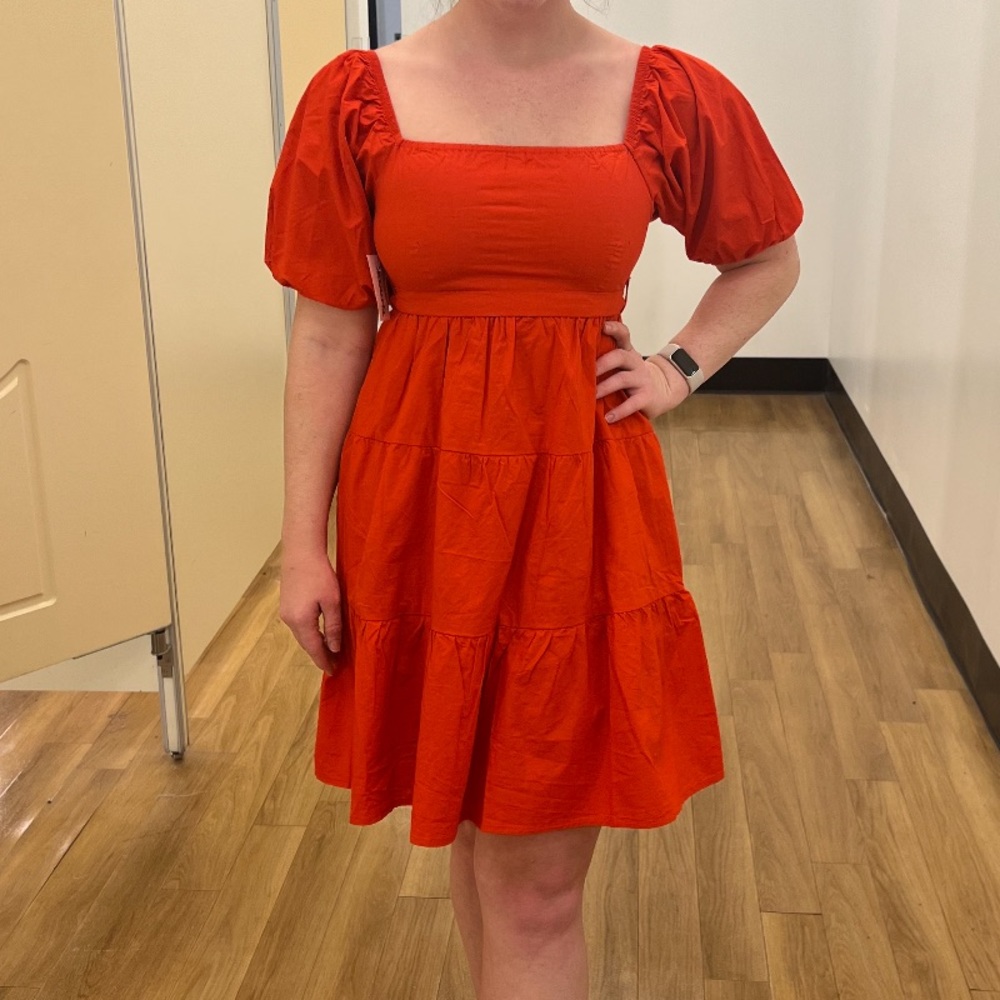 Orange Babydoll Dress